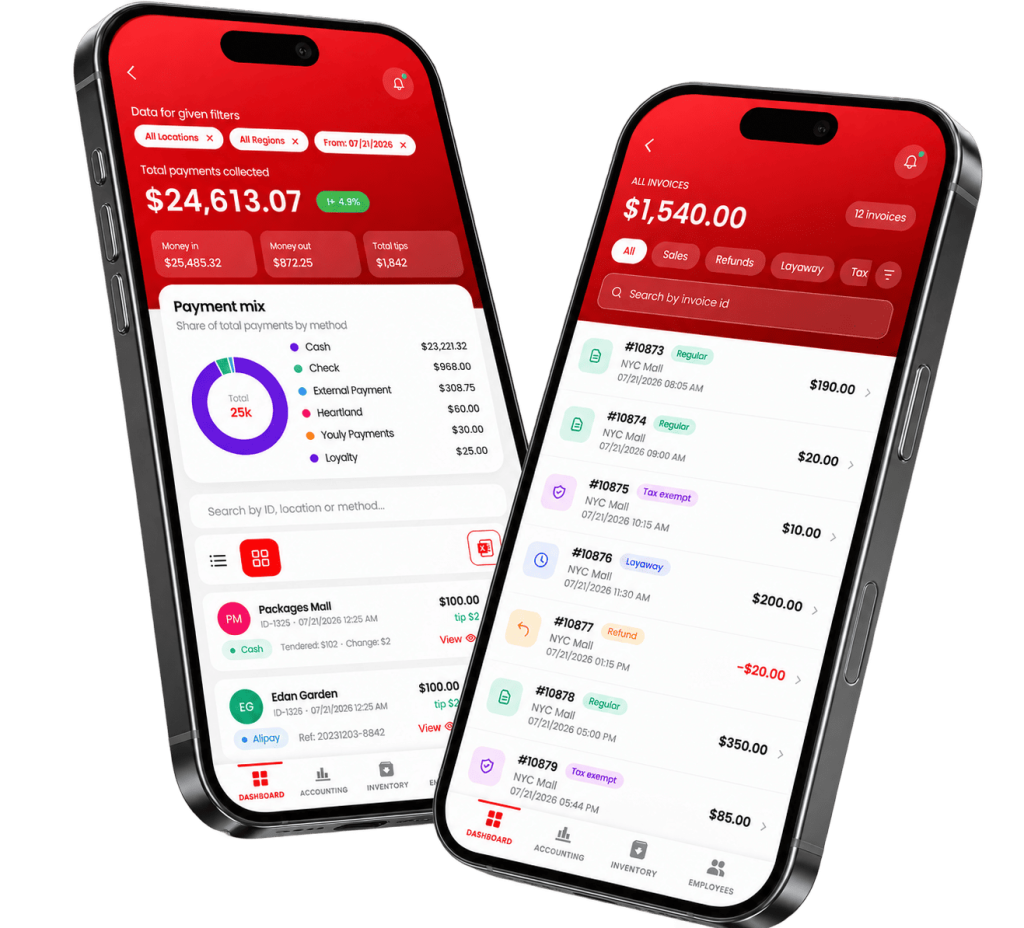 NOVA POS mobile app Add account screen
